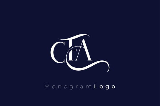 CFA Elegant Monogram Logo Design With Decorative Lettering