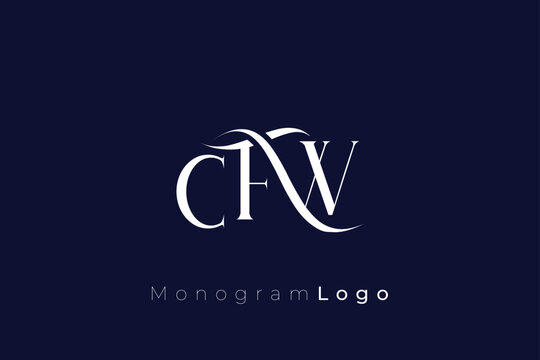 CFW Elegant Monogram Logo Design With Decorative Lettering