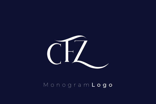 CFZ Elegant Monogram Logo Design With Decorative Lettering