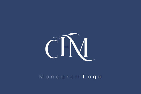 DFM Elegant Monogram Logo Design With Decorative Lettering