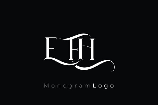 EFH Elegant Monogram Logo Design With Decorative Lettering