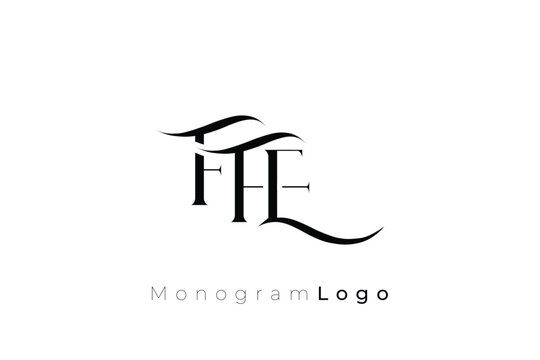 FFE Elegant Monogram Logo Design With Decorative Lettering