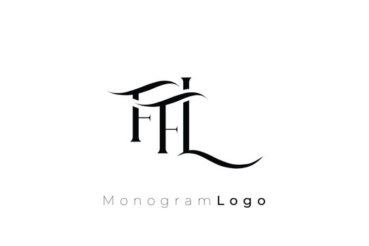 FFL Elegant Monogram Logo Design With Decorative Lettering