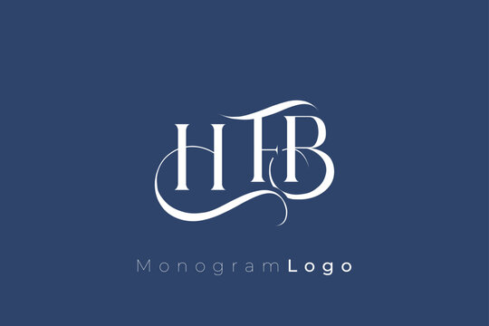 HFB Elegant Monogram Logo Design With Decorative Lettering