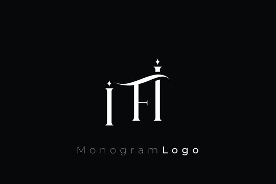 IFI Elegant Monogram Logo Design With Decorative Lettering