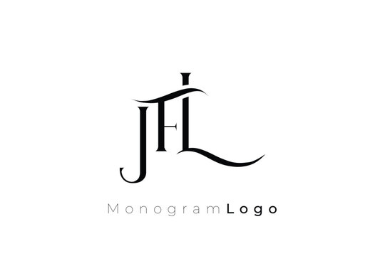 JFL Elegant Monogram Logo Design With Decorative Lettering