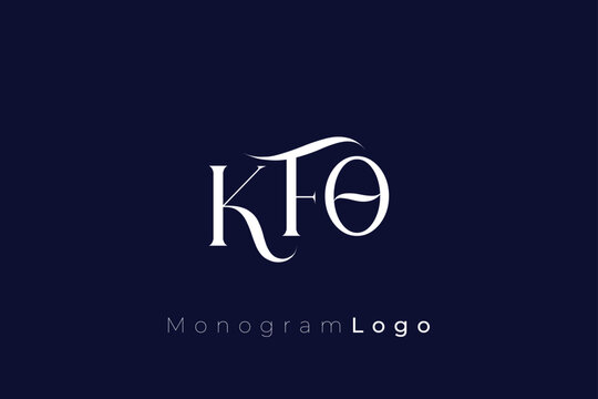 KFO Elegant Monogram Logo Design With Decorative Lettering