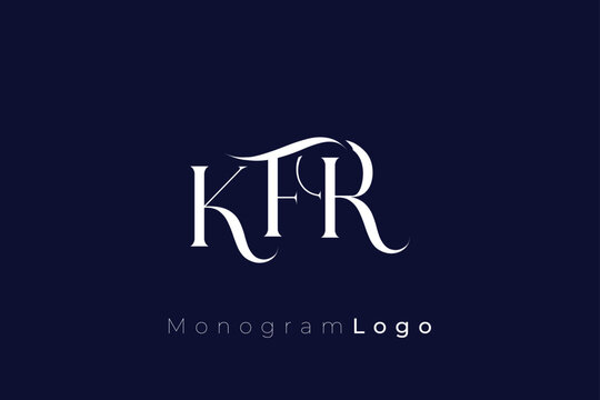 KFR Elegant Monogram Logo Design With Decorative Lettering