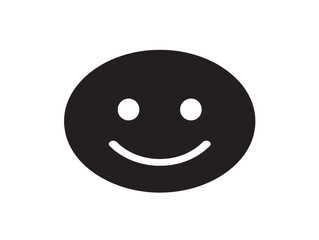 Fototapeta premium smiling emoji face flat design vector illustration isolated on white