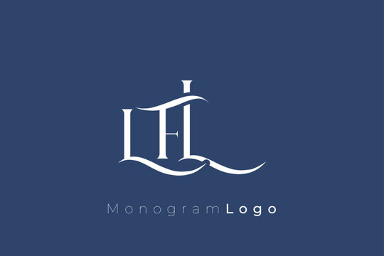 LFL Elegant Monogram Logo Design With Decorative Lettering