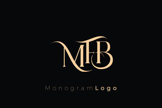 MFB Elegant Monogram Logo Design With Decorative Lettering