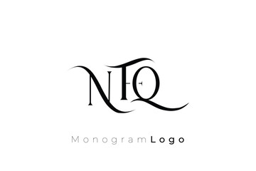 Fototapeta premium NFQ Elegant Monogram Logo Design With Decorative Lettering
