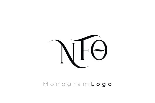 NFO Elegant Monogram Logo Design With Decorative Lettering