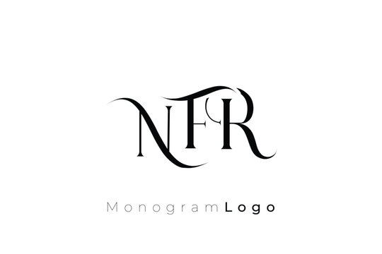 NFR Elegant Monogram Logo Design With Decorative Lettering
