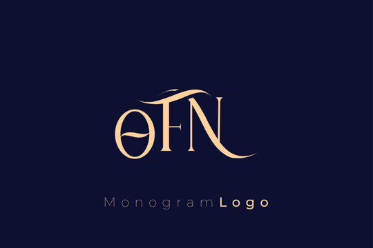 OFN Elegant Monogram Logo Design With Decorative Lettering
