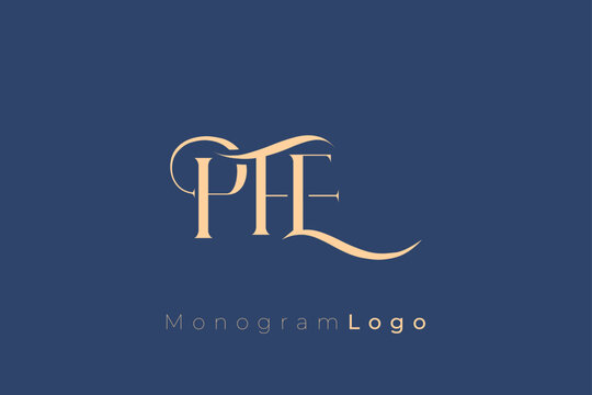 PFE Elegant Monogram Logo Design With Decorative Lettering
