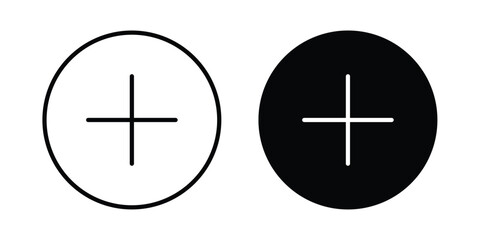 Obraz premium Add icon solid glyph and line series icons