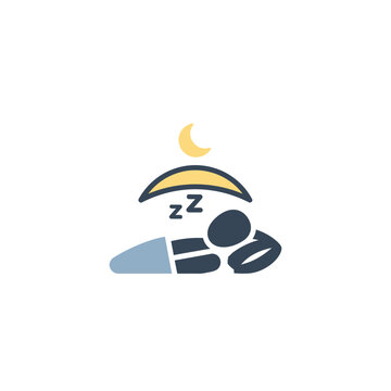 Sleeping person under the moon.
