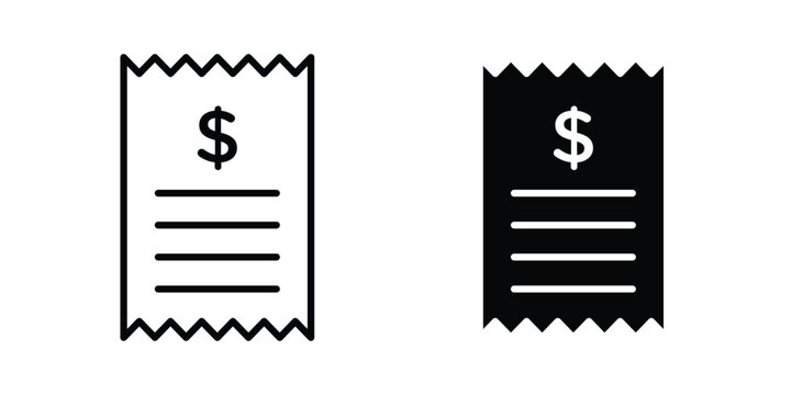 Billing icon solid glyph and line series icons