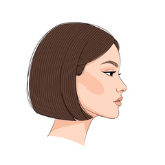 Woman's Profile Portrait Illustration © Pa