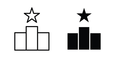 Competition icon solid glyph and line series icons © Surya