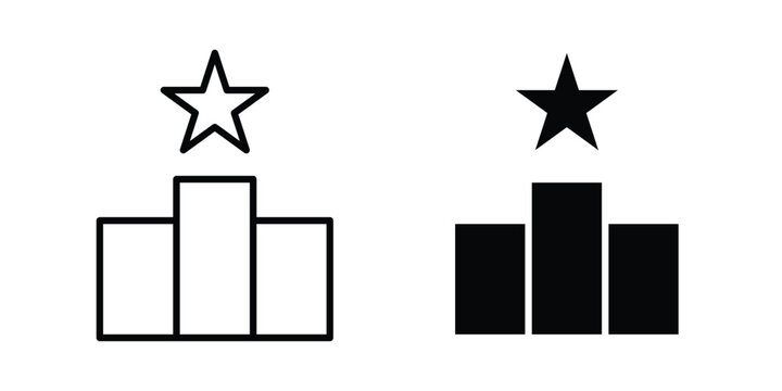 Competition icon solid glyph and line series icons