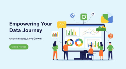 Fototapeta premium Data Analysis and Business Growth - Empowering Your Data Journey