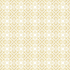 Fototapeta premium Gold Elegant Lattice Scroll Seamless Pattern for Luxury Interior Textile and Wallpaper Vector