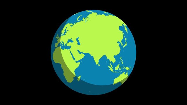 Animated motion graphic zooming into the Strait of Hormuz, a critical global oil shipping route between Iran and Oman.