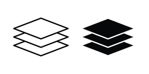 Layers icon solid glyph and line series icons © Surya
