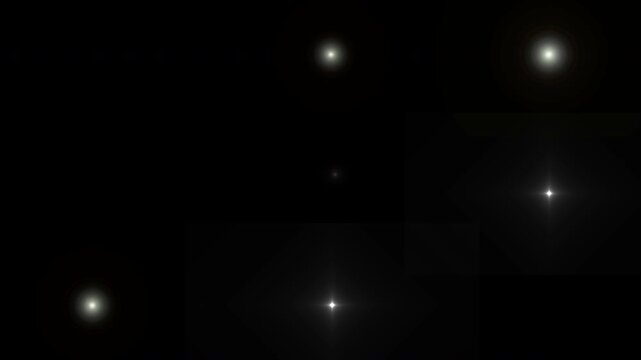 Camera flash overlay seamless loop animation with random glowing light burst effect on black background. 4K animated camera flash effect for concert atmosphere, paparazzi scene, and video editing.