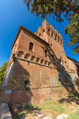Naklejka premium Historic building of Monte Oliveto Maggiore Abbey in Asciano, Tuscany