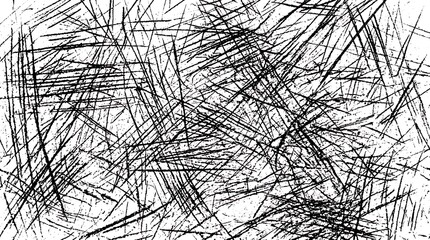 Fototapeta premium Scratch marks on white surface chaotic crossed lines messy texture