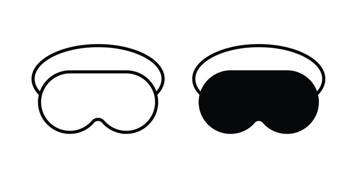 Sleeping mask icon solid glyph and line series icons