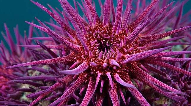 Crown-of-thorns starfish shows its close-up view near Maui, Hawaii.