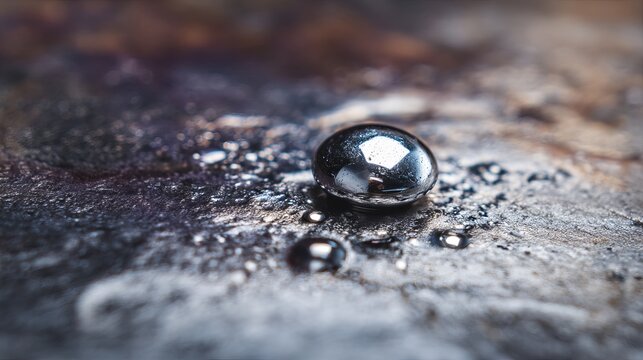Mercury, a poisonous metal, can cause harm when its tiny drops are spilled.