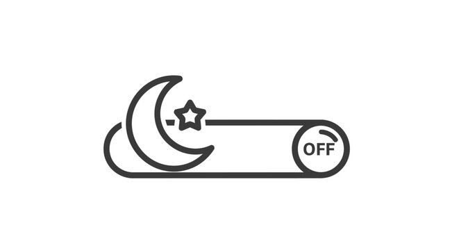 Night mode toggle switch illustration on a white background