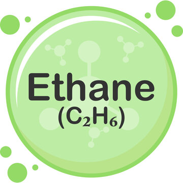 Ethane molecule Illustration Design