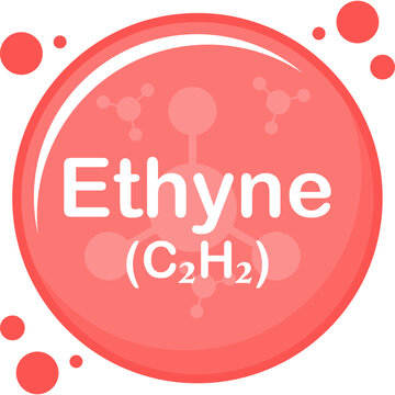 Ethyne molecule Illustration Design
