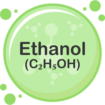 Ethanol molecule Illustration Design