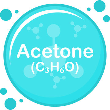 Acetone molecule Illustration Design