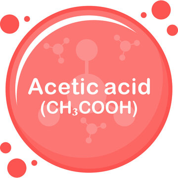 Acetic acid molecule Illustration Design
