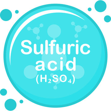 Sulfuric acid molecule Illustration Design
