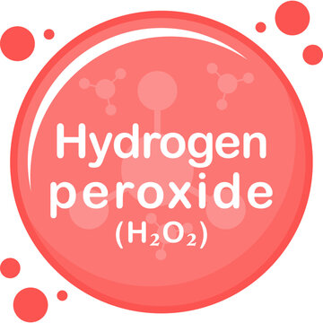 Hydrogen peroxide molecule Illustration Design