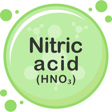 Nitric acid molecule Illustration Design