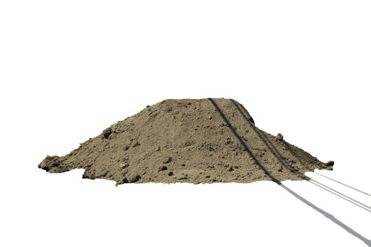 pile of dirt isolated on transparent  background