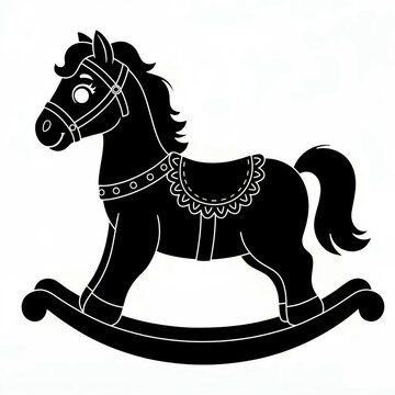 rocking horse vector 