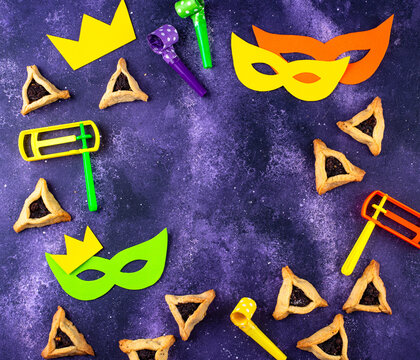 Jewish holiday Purim celebration concept