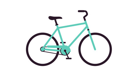 Fototapeta premium A minimalist vector illustration of a bicycle in a simple design