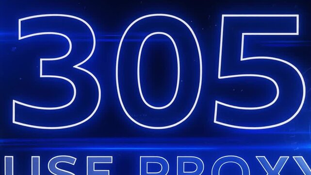 Futuristic blue server dashboard showing 305 Use Proxy HTTP status code concept for proxy based web request routing system